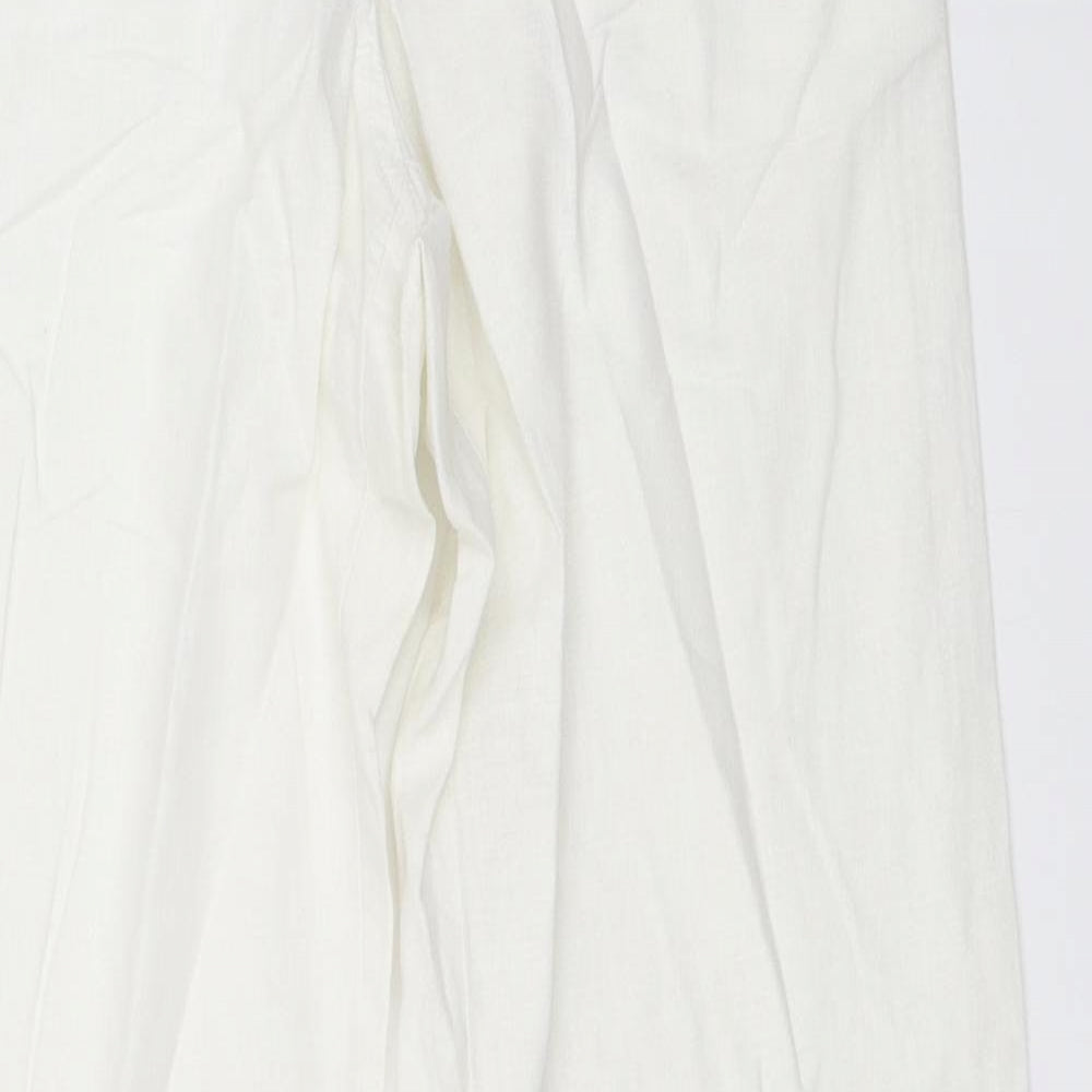H&M Womens Ivory   Trousers  Size 38 L32 in