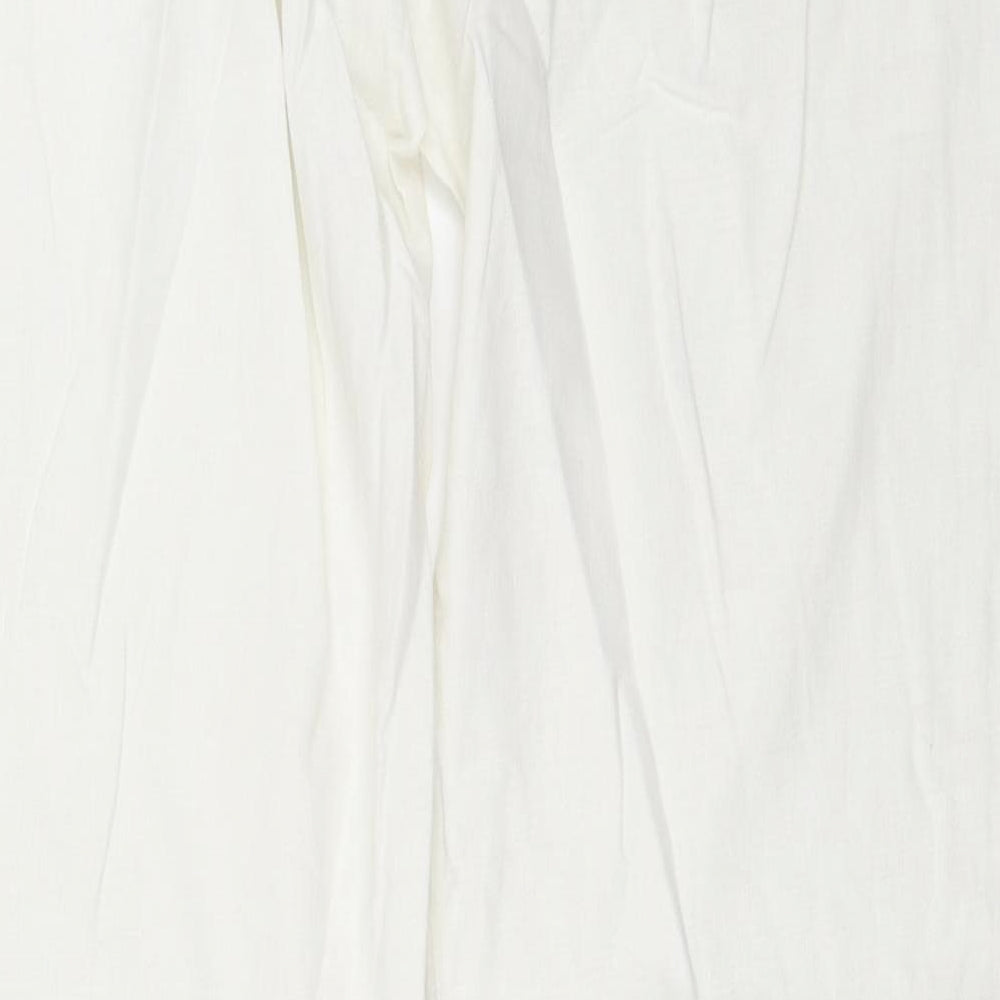 H&M Womens Ivory   Trousers  Size 38 L32 in