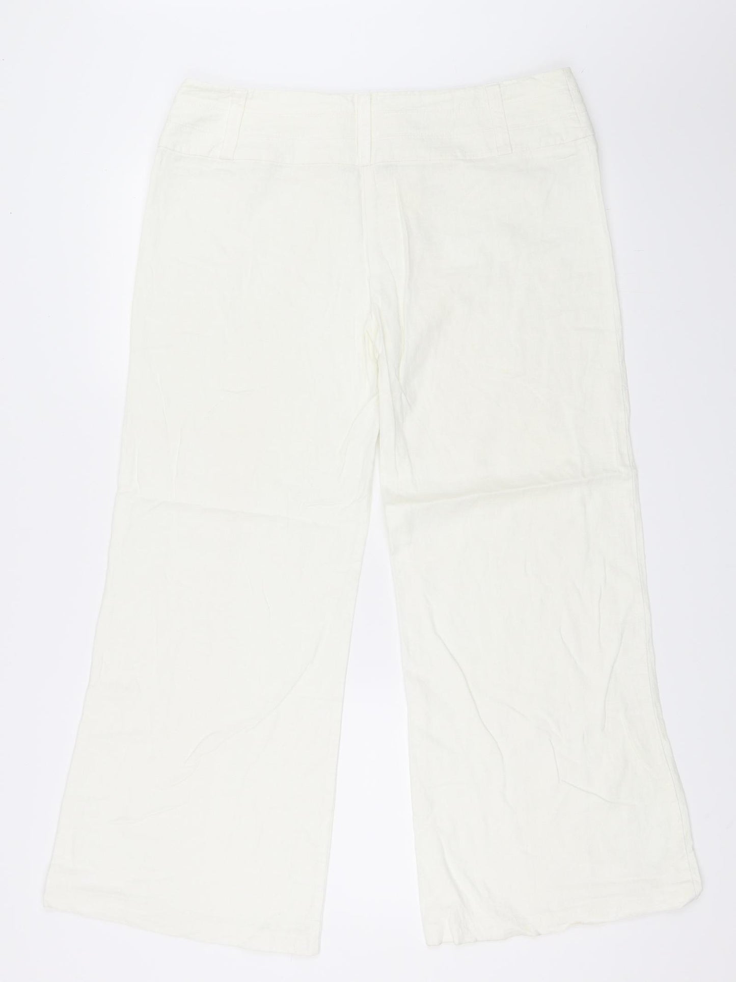 Dunnes Womens Ivory   Trousers  Size 14 L28 in
