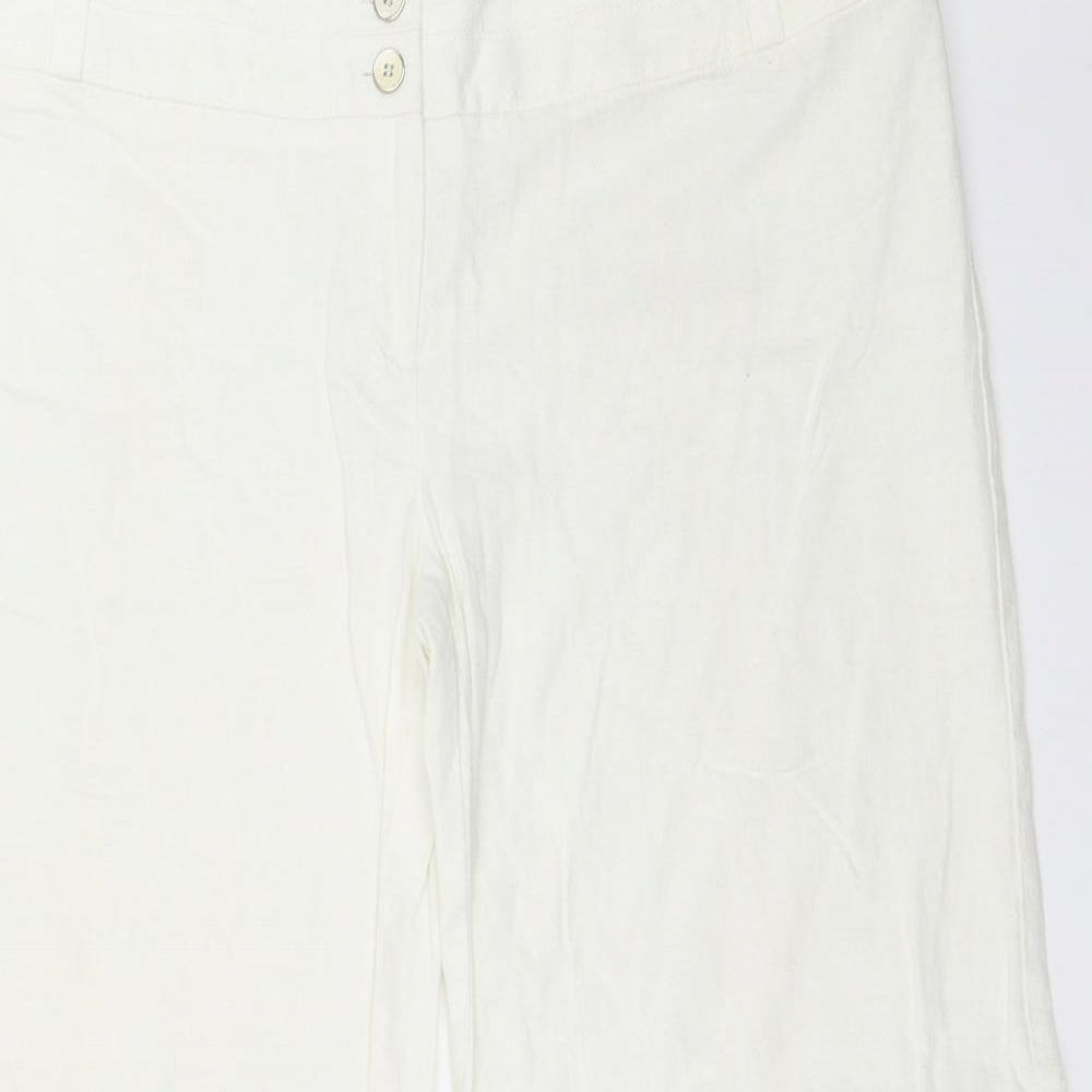 Dunnes Womens Ivory   Trousers  Size 14 L28 in