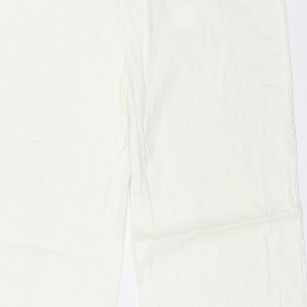 Dunnes Womens Ivory   Trousers  Size 14 L28 in