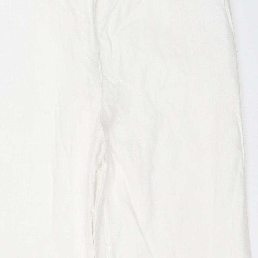 Marks and Spencer Womens White   Trousers  Size 14 L28 in