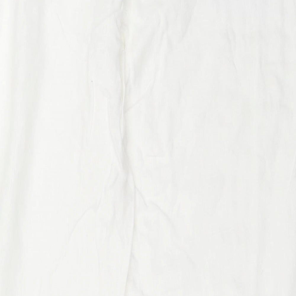 Marks and Spencer Womens White   Trousers  Size 14 L28 in
