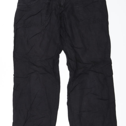 H&M Womens Black   Trousers  Size 40 L31 in