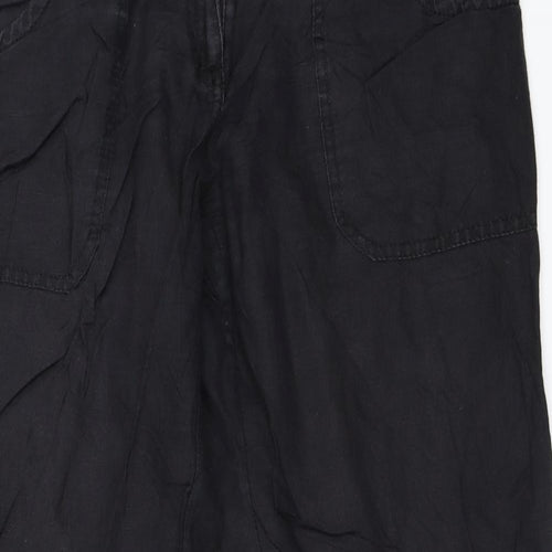 H&M Womens Black   Trousers  Size 40 L31 in