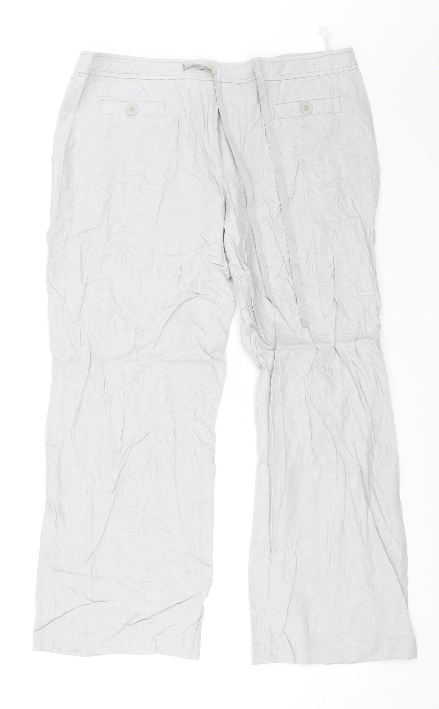 Marks and Spencer Womens Grey   Trousers  Size 14 L27 in