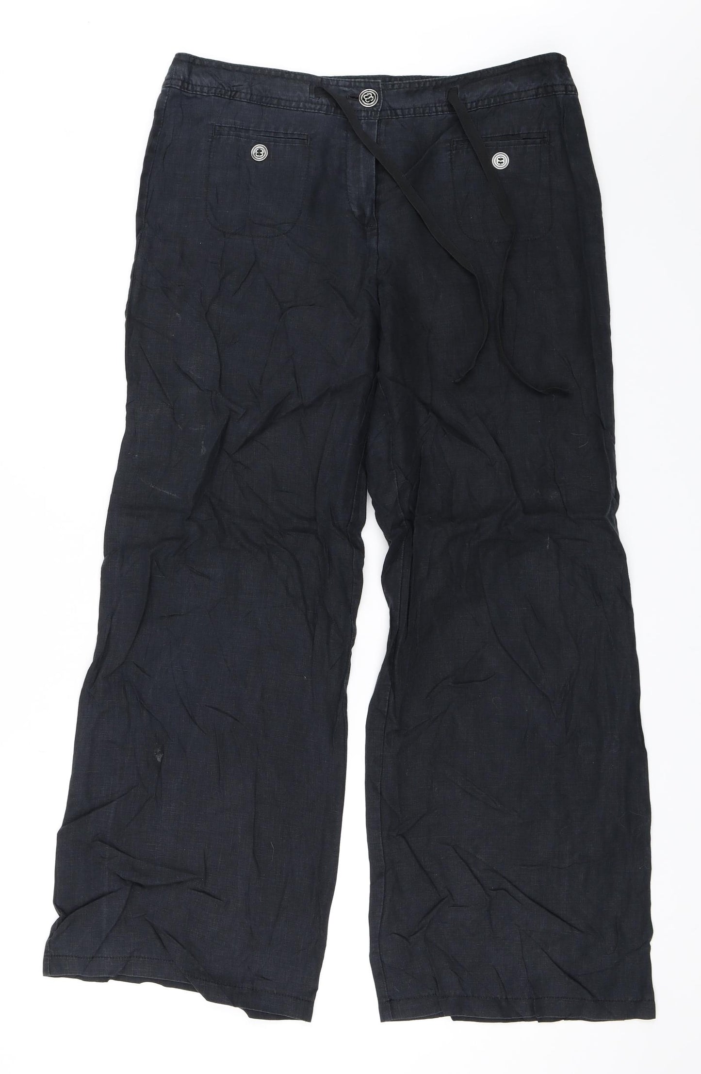 Marks and Spencer Womens Black   Trousers  Size 12 L30 in