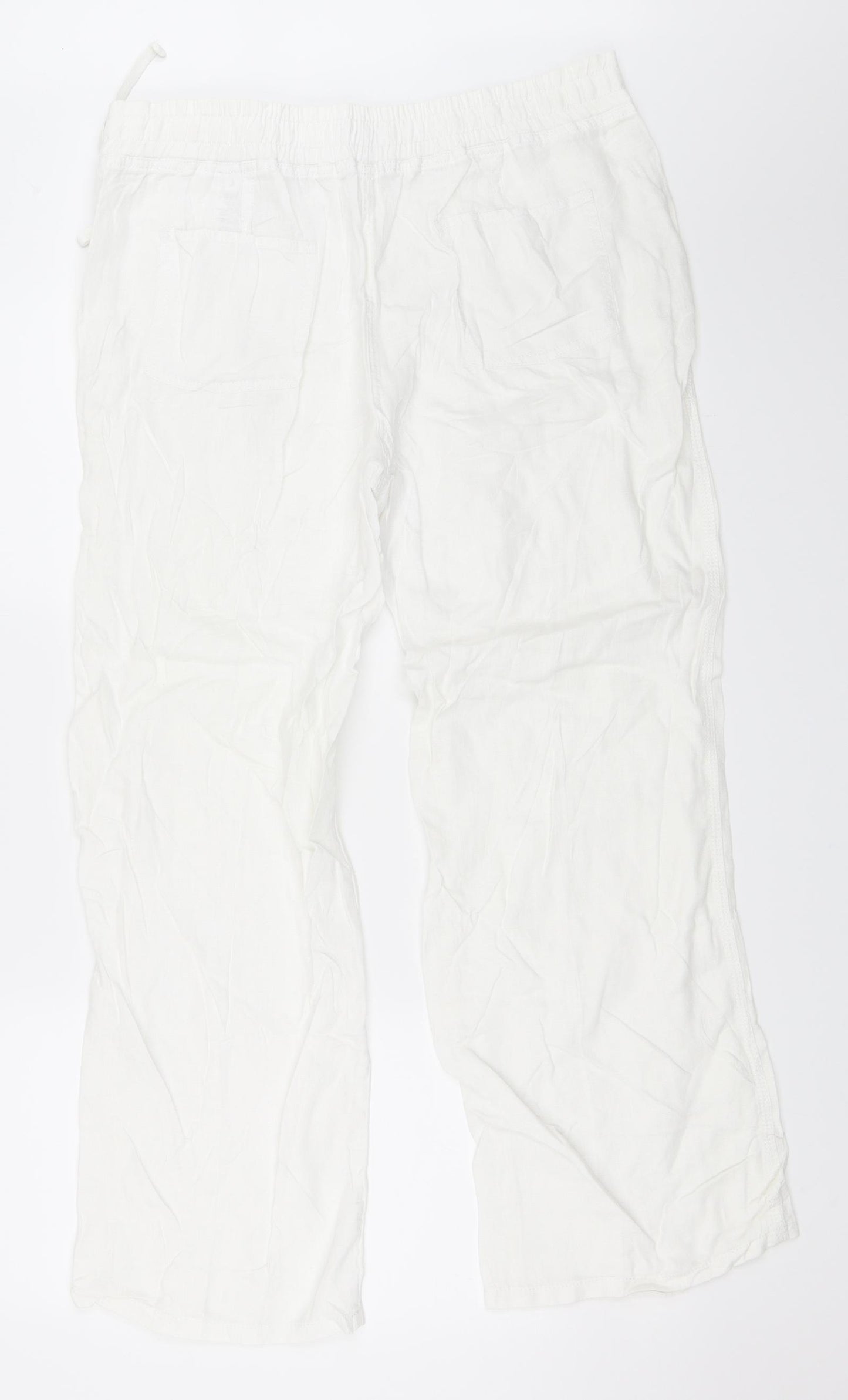 Marks and Spencer Womens White   Trousers  Size 14 L29 in