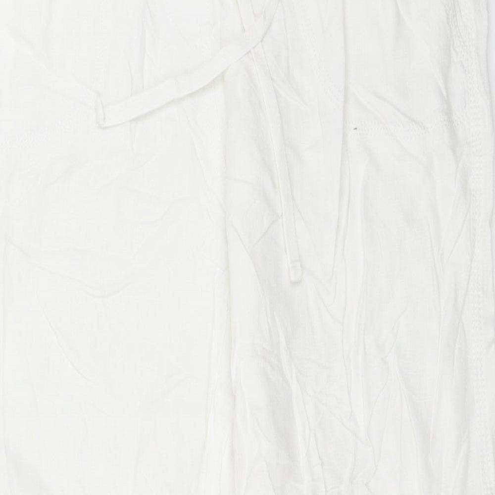 Marks and Spencer Womens White   Trousers  Size 14 L29 in