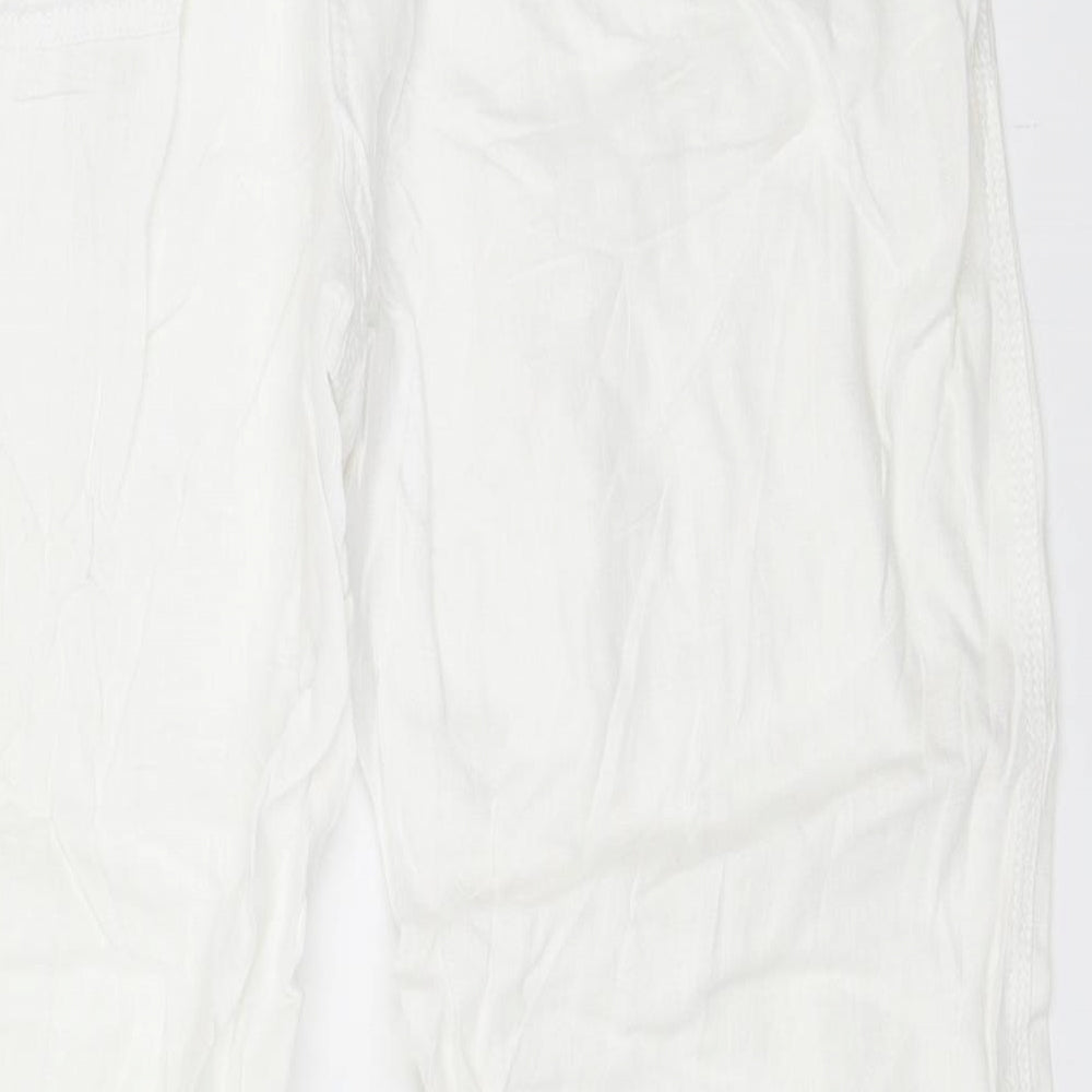 Marks and Spencer Womens White   Trousers  Size 14 L29 in