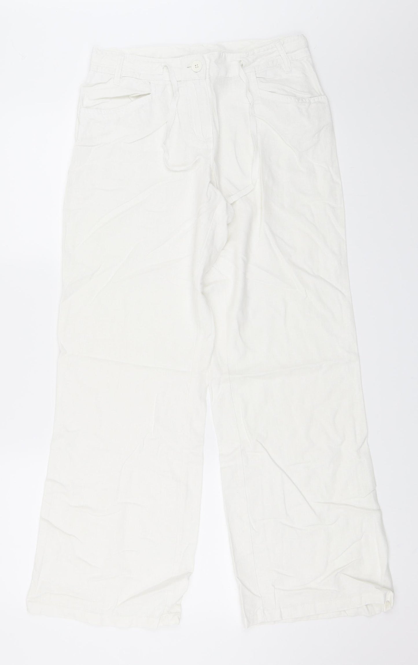 Papaya Womens White   Trousers  Size 10 L29 in