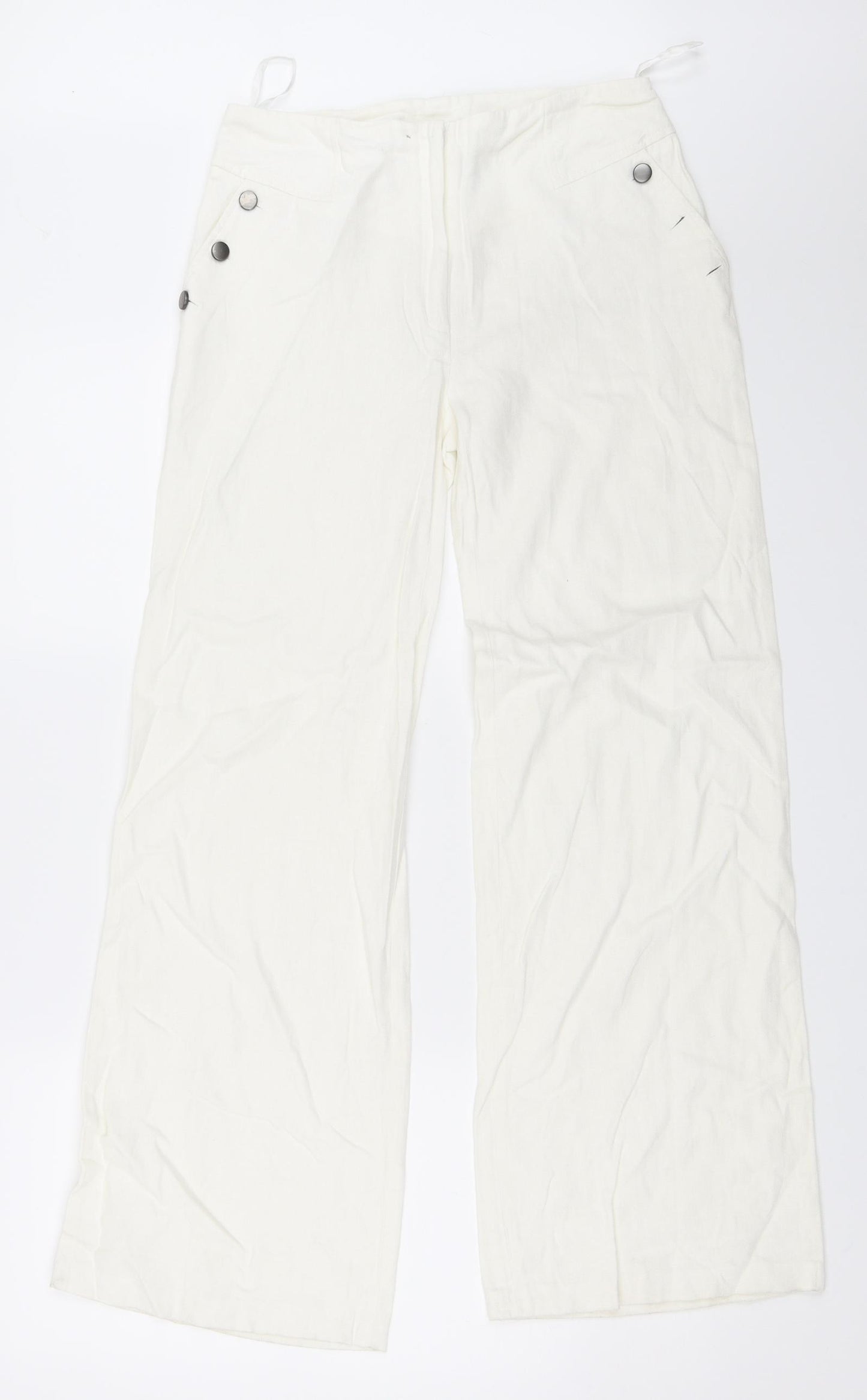 F&F Womens Ivory   Trousers  Size 8 L30 in