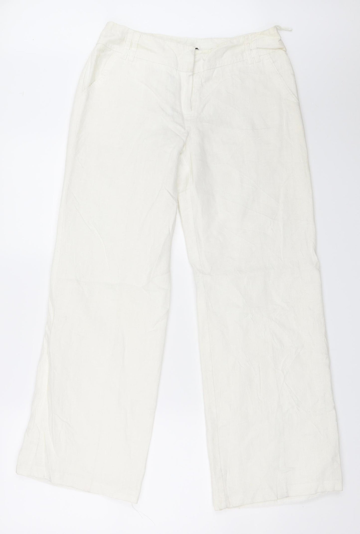 George Womens Ivory   Trousers  Size 10 L29 in