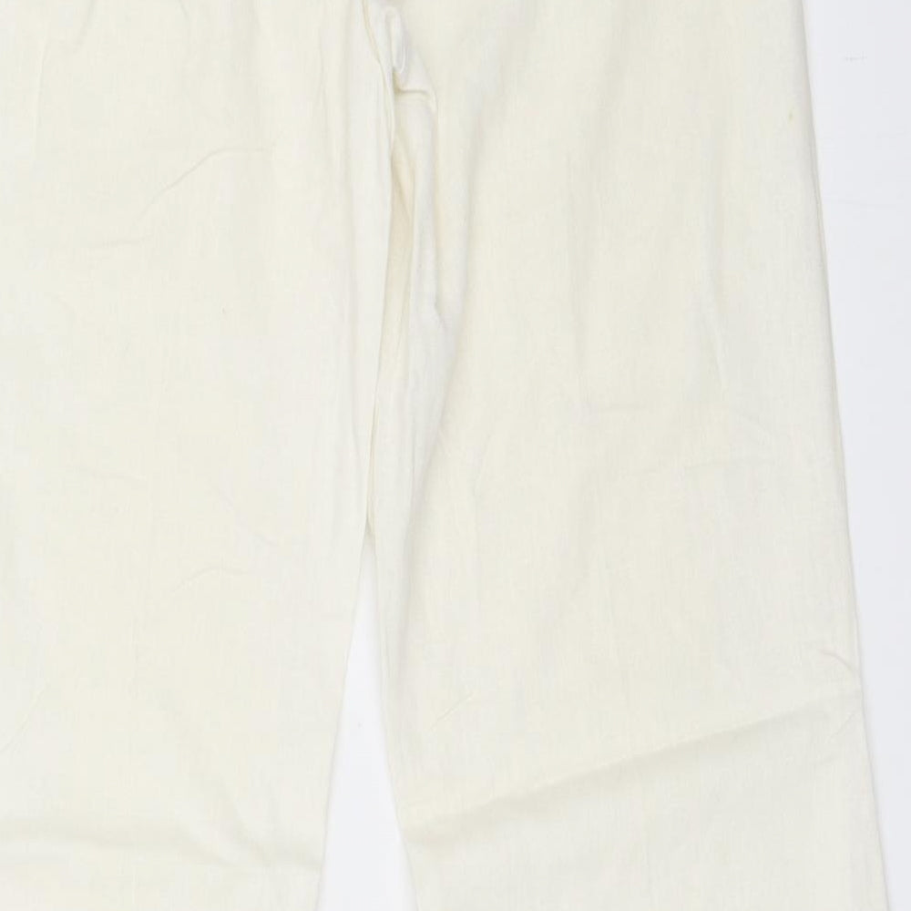 Debenhams Womens White   Trousers  Size 6 L29 in
