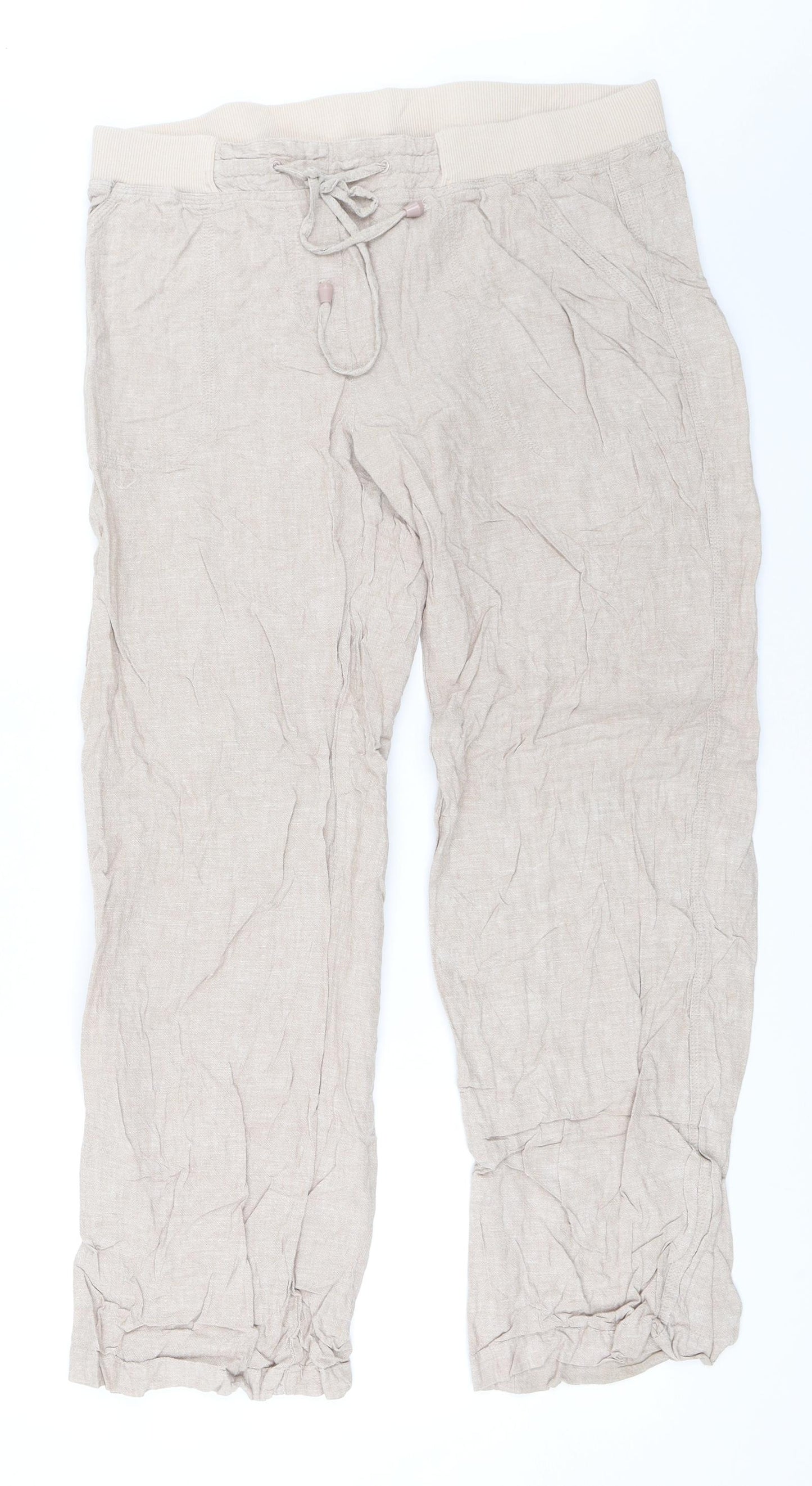 Preworn Womens Beige   Trousers  Size 16 L30 in