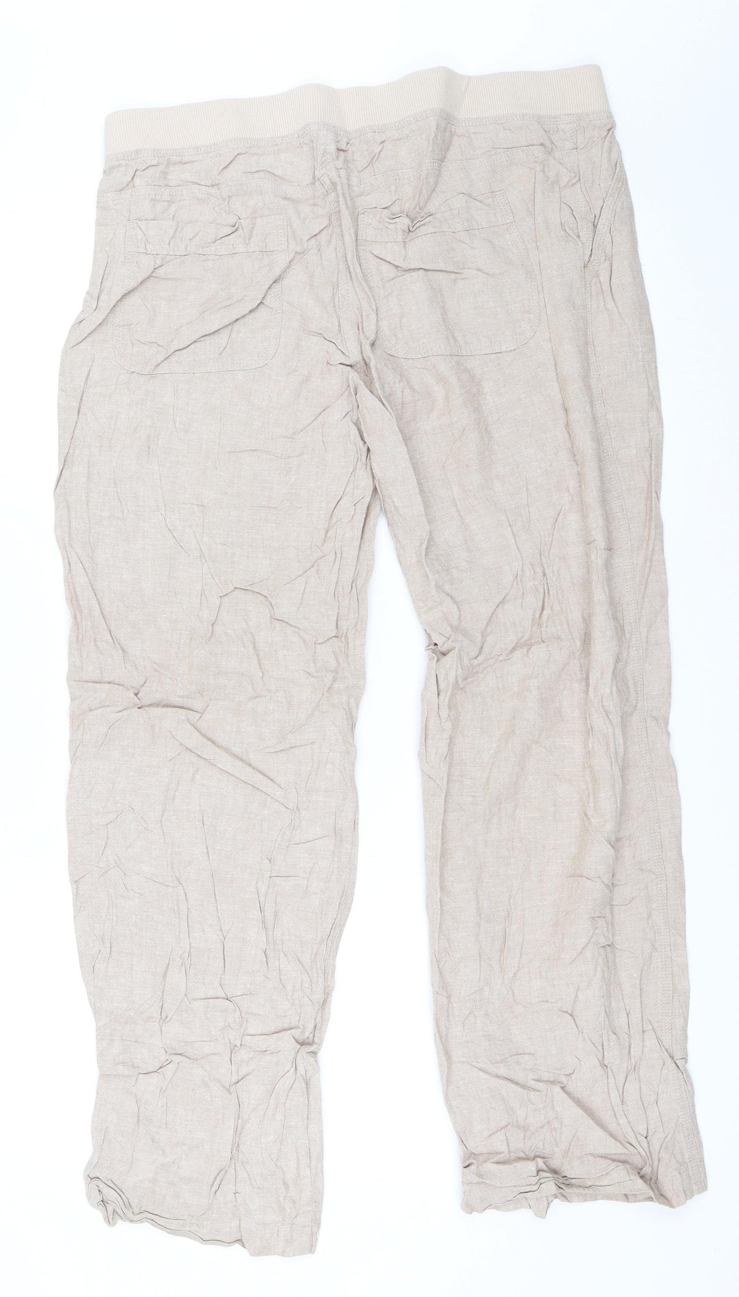Preworn Womens Beige   Trousers  Size 16 L30 in