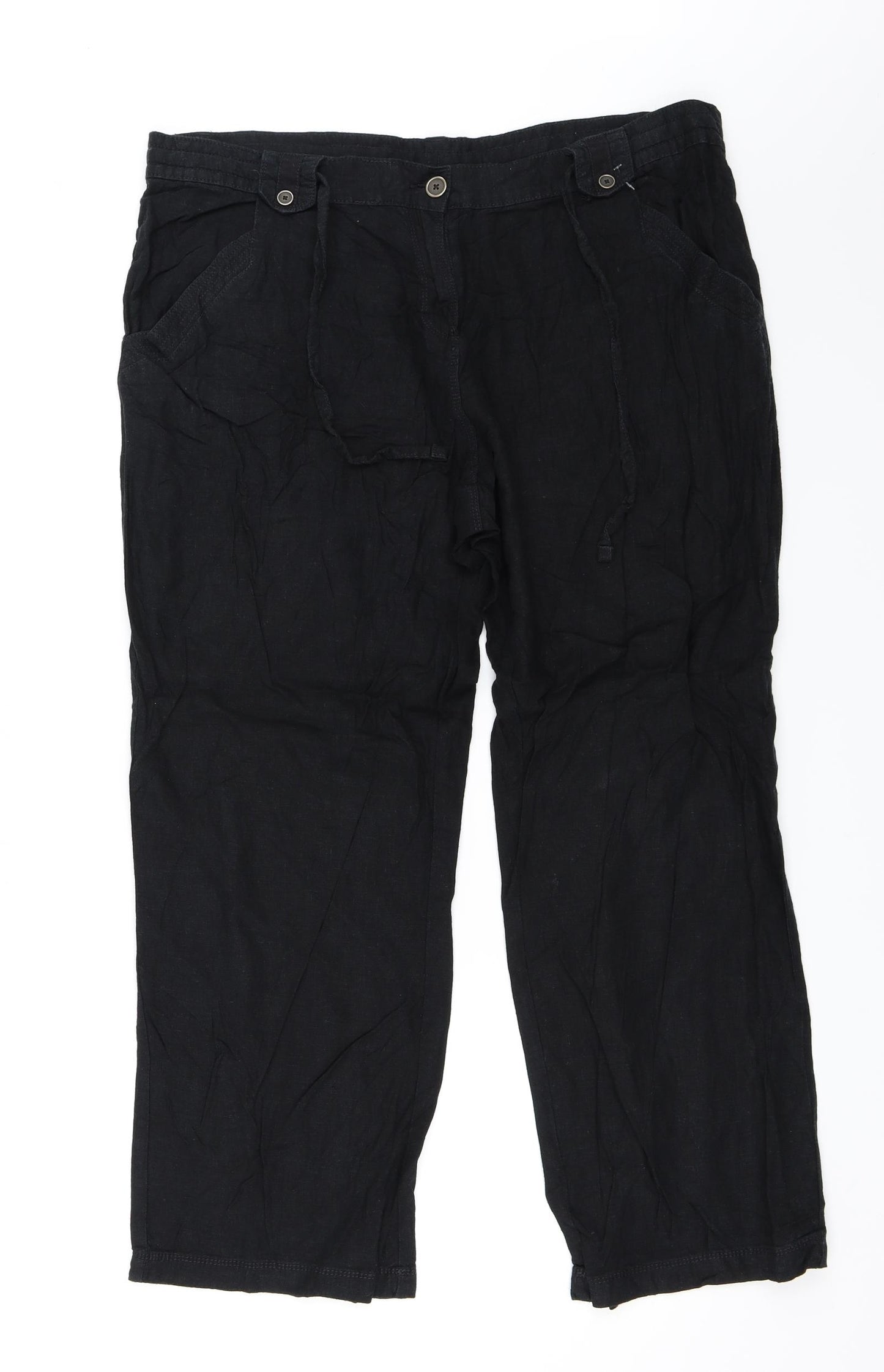 Debenhams Womens Black   Trousers  Size 18 L28 in