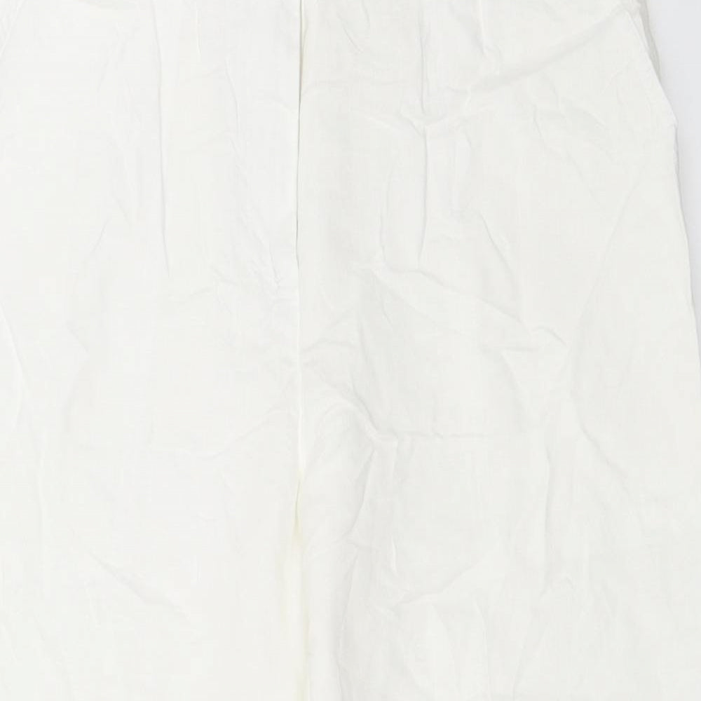 Preworn Womens White   Cropped Trousers Size 40 L24 in