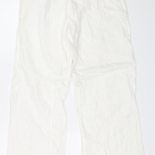 EAST Womens White   Trousers  Size 14 L30 in