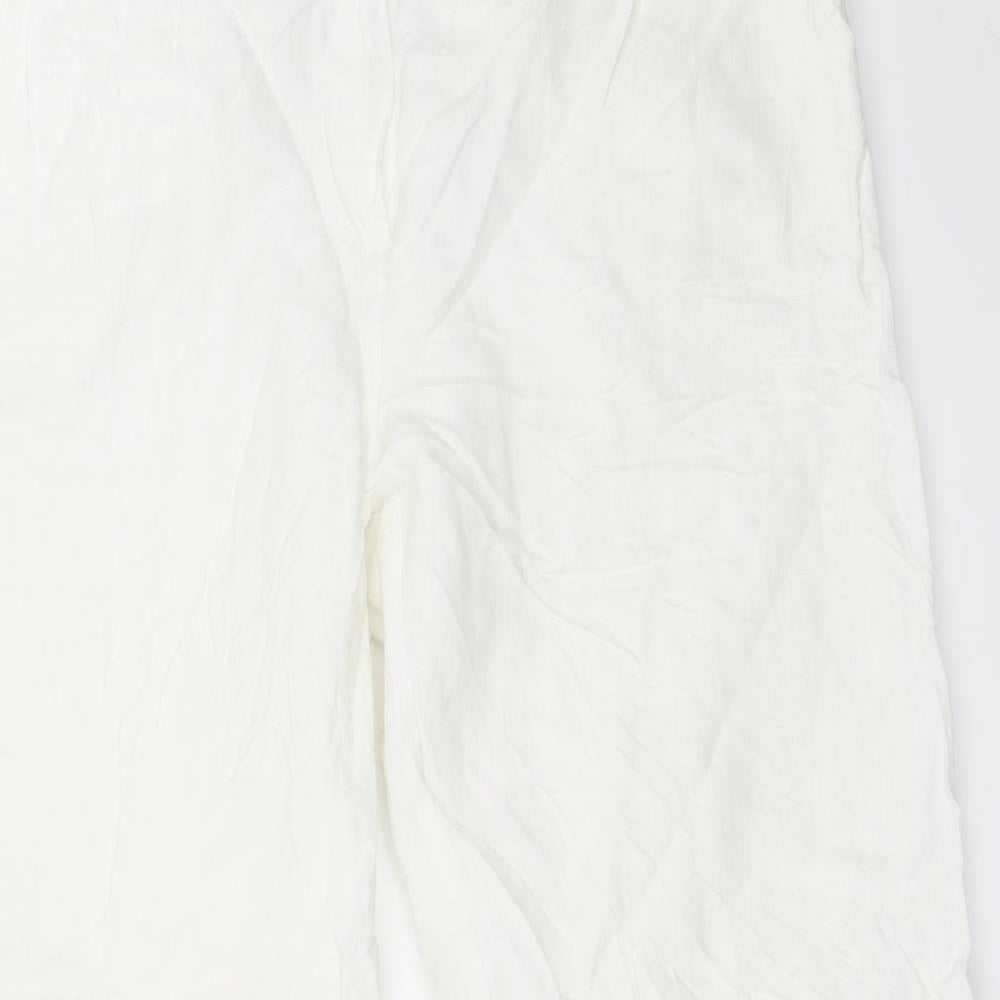 EAST Womens White   Trousers  Size 14 L30 in