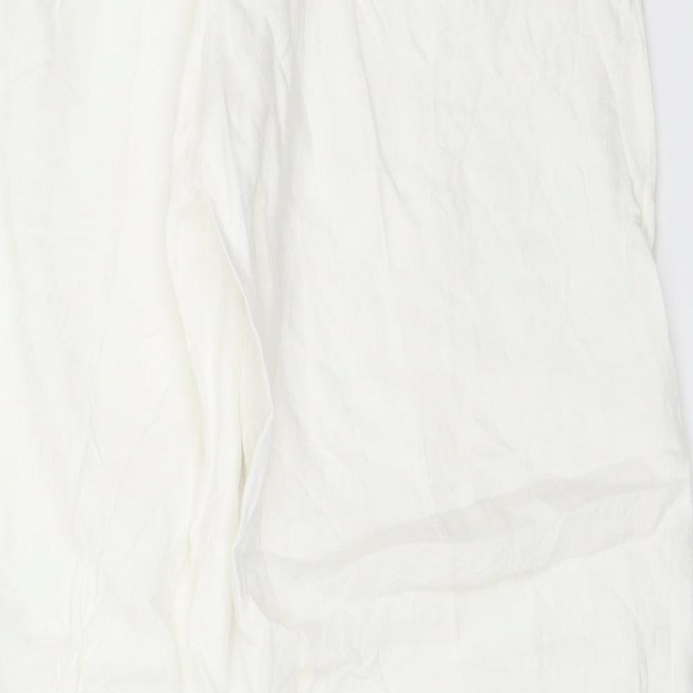 EAST Womens White   Trousers  Size 14 L30 in