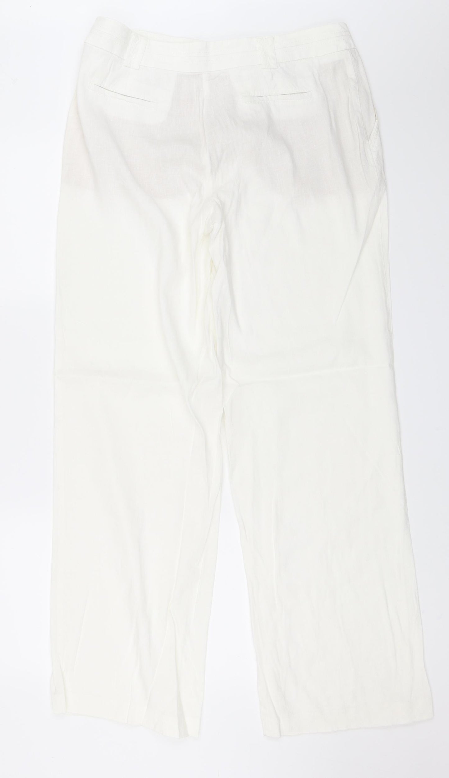 Marks and Spencer Womens Ivory   Trousers  Size 14 L32 in
