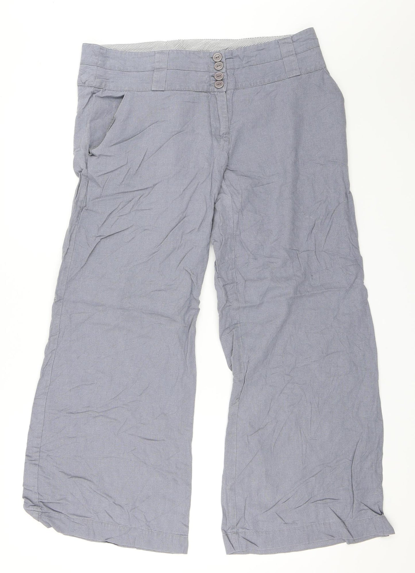 New Look Womens Grey   Trousers  Size 14 L29 in