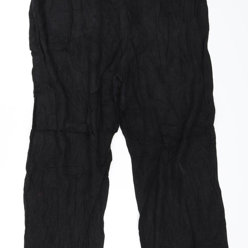 M&Co Womens Black   Trousers  Size 24 L28 in