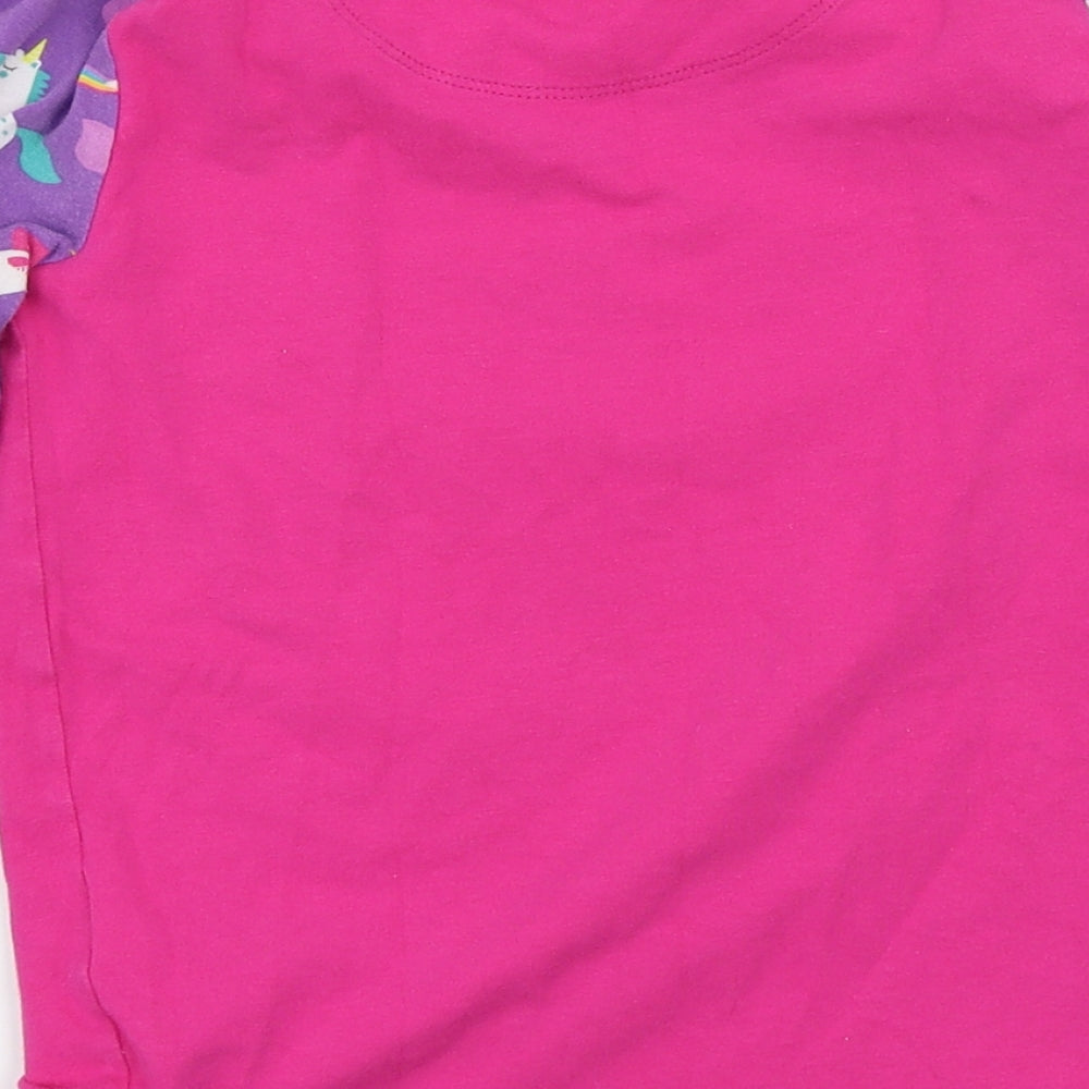 Harry Bear Girls Pink Solid  Top Pyjama Top Size 8 Years  - Unicorns