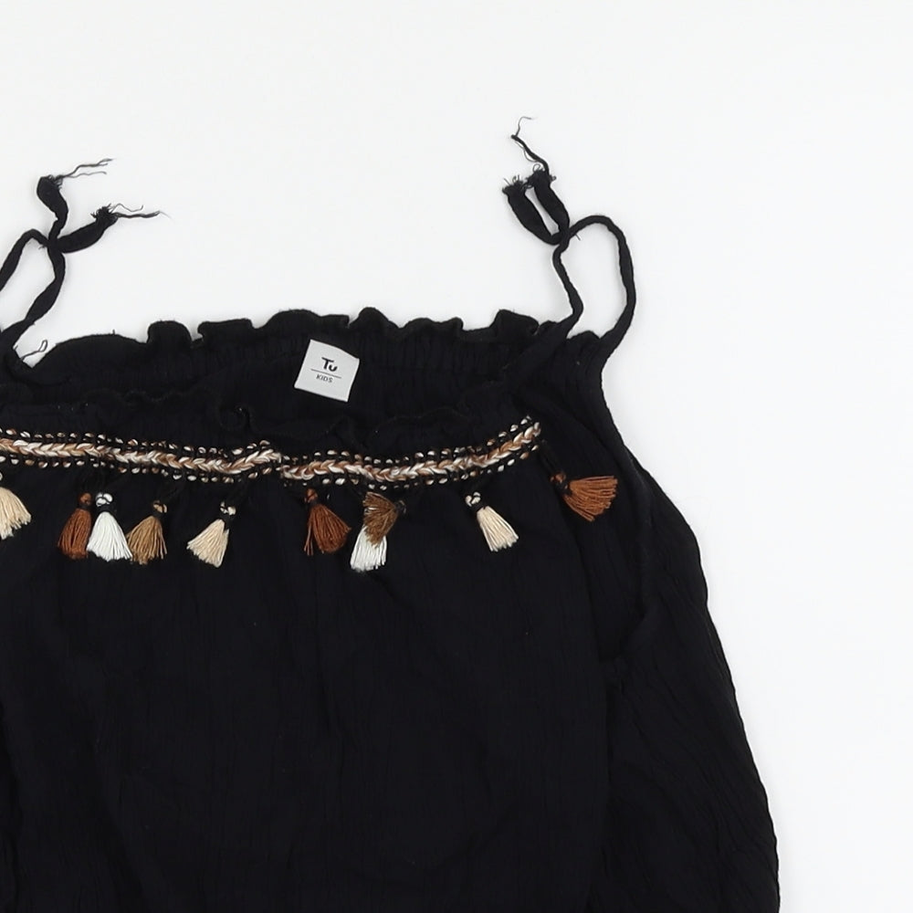 TU Girls Black   Camisole Tank Size 8 Years