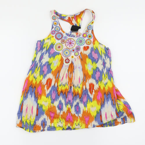 M&S Girls Multicoloured Batik  Camisole Dress Shirt Size 9 Years