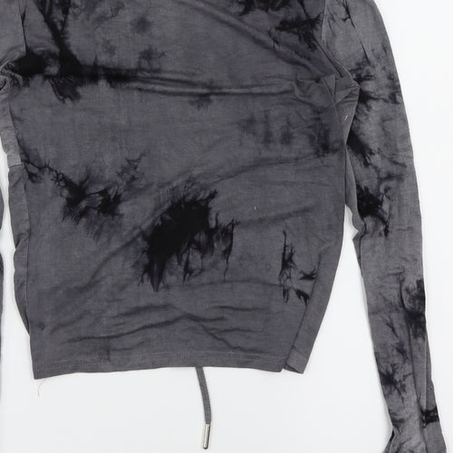 Maniere De Voir Womens Grey   Wrap Blouse Size 10