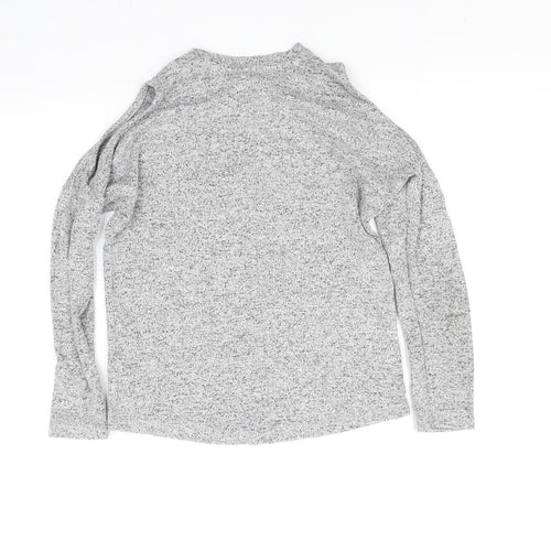 pre worn Girls Grey   Basic T-Shirt Size 9-10 Years