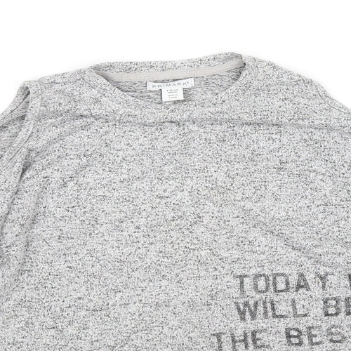 pre worn Girls Grey   Basic T-Shirt Size 9-10 Years