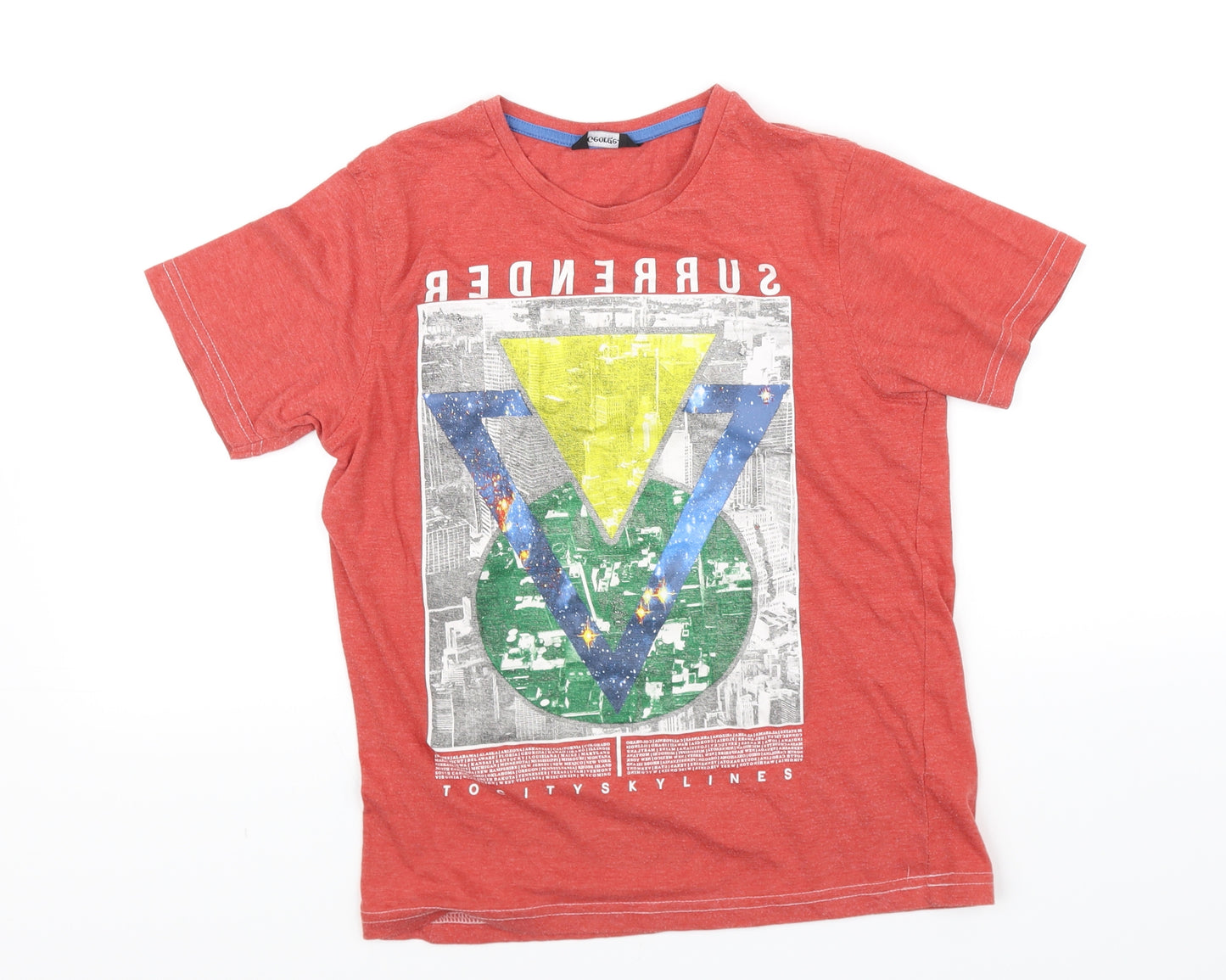 George Boys Red   Basic T-Shirt Size 10 Years