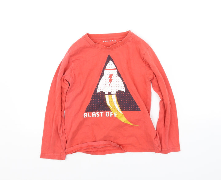 Nutmeg Boys Red Basic T-Shirt Size 7 Years