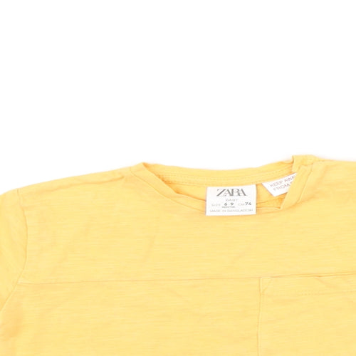 Zara  Yellow   Basic T-Shirt Size 6-9 Months