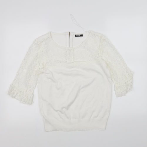 Roman Womens White   Basic Blouse Size 12
