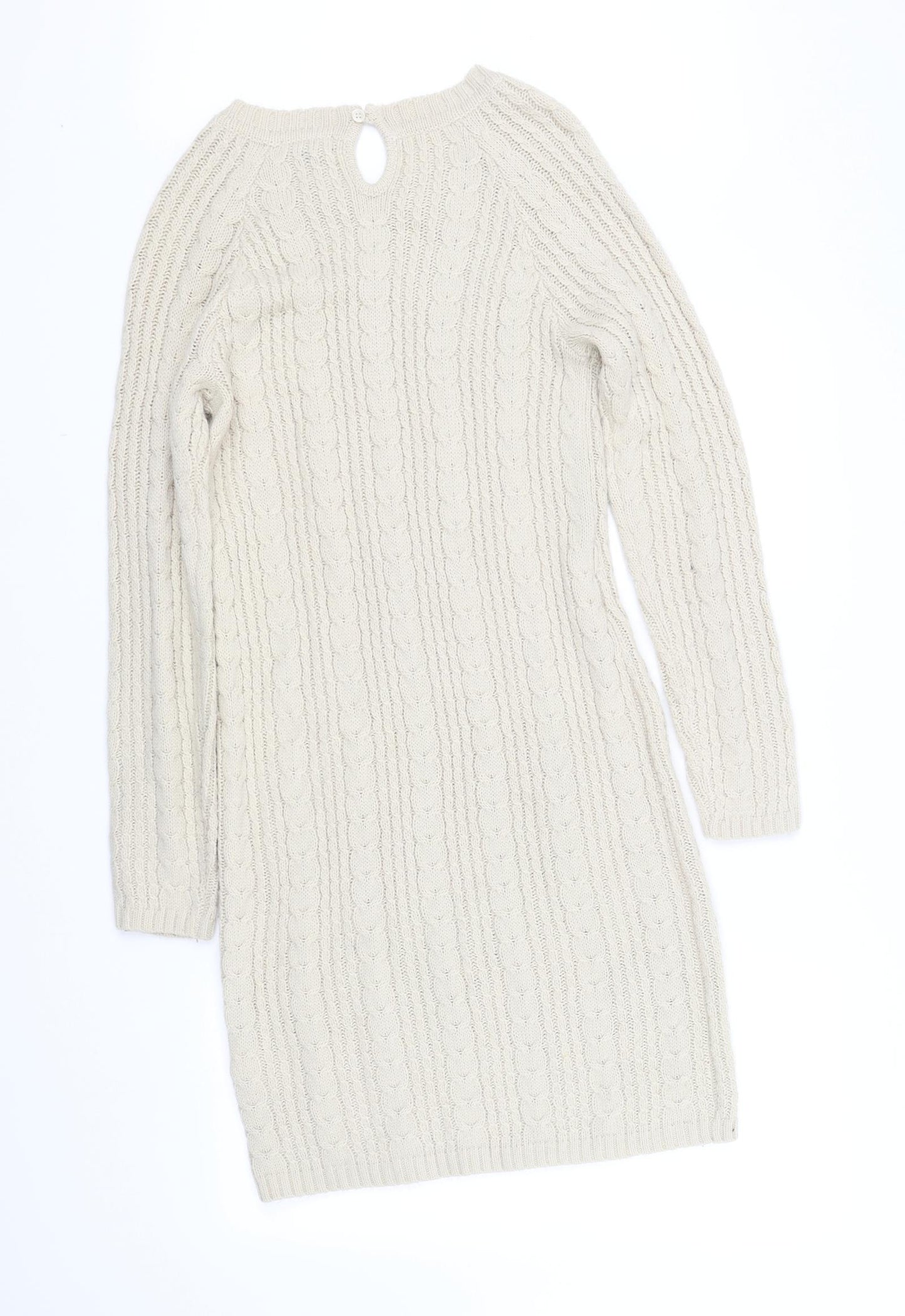 H&M Womens Beige   Fit & Flare  Size 8