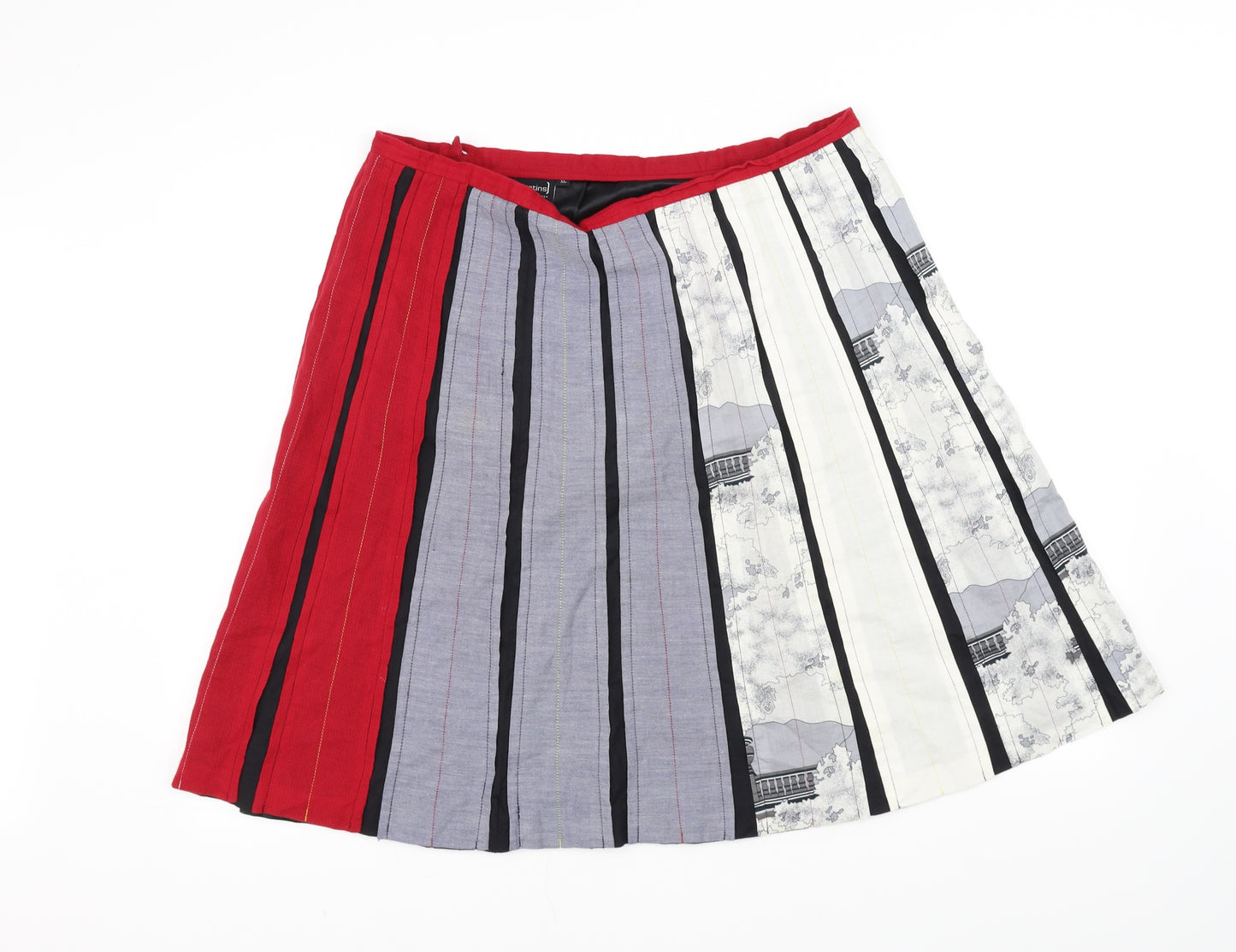 St Martins Womens Red   Flare Skirt Size XL