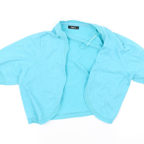 M&Co Girls Blue   Cardigan Sweatshirt Size XL