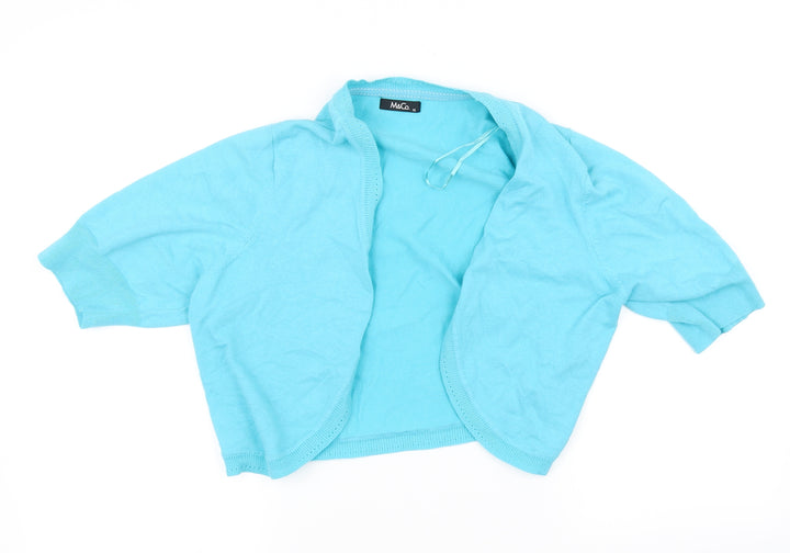 M&Co Girls Blue Cardigan Sweatshirt Size XL