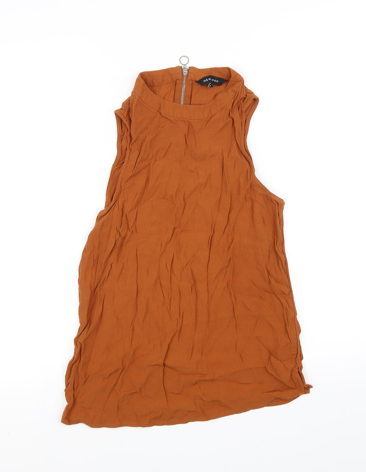 New Look Womens Orange Fit & Flare Size 10