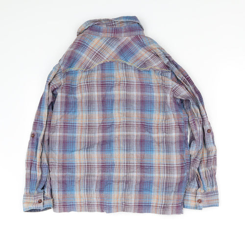 pre worn Girls Blue   Basic Button-Up Size 10-11 Years