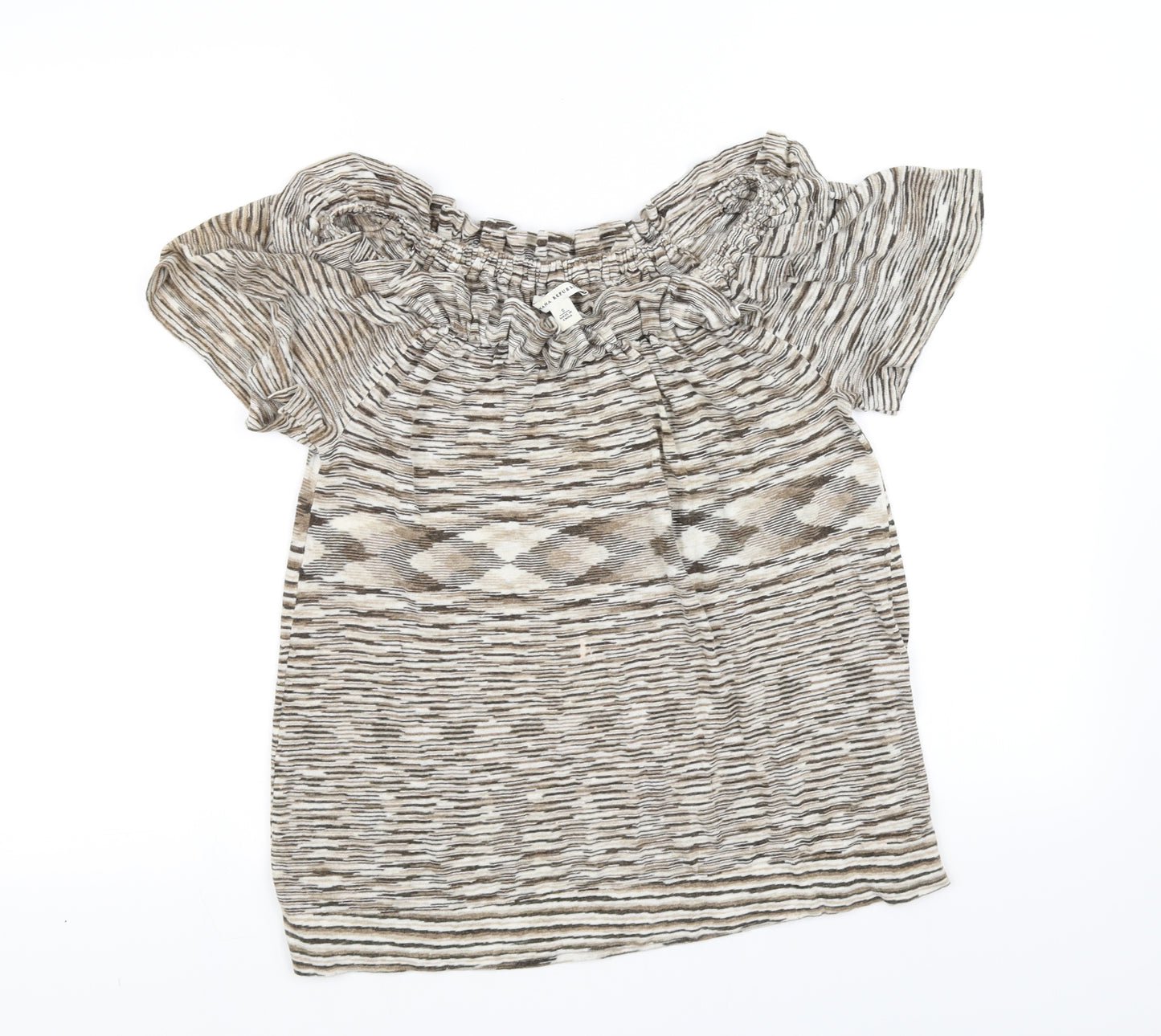 banna replic Womens Brown   Basic T-Shirt Size S