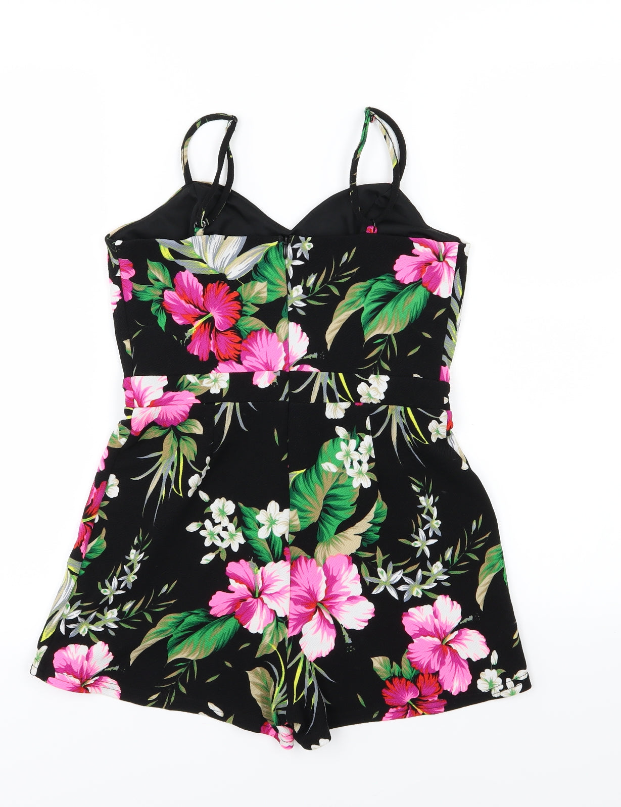 New Look Womens Multicoloured Floral  Playsuit One-Piece Size 8 L3 in