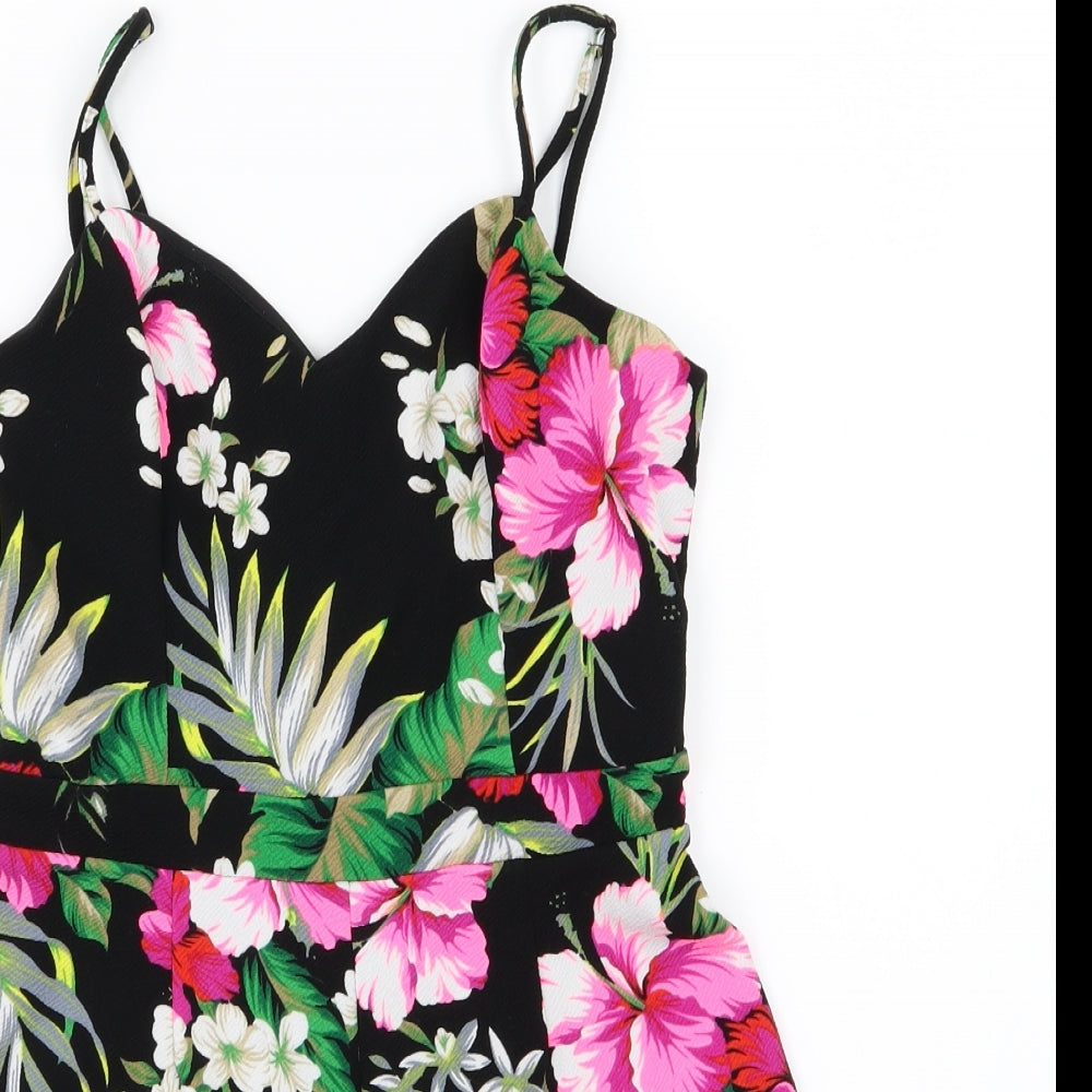 New Look Womens Multicoloured Floral  Playsuit One-Piece Size 8 L3 in