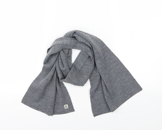 Calvin Klein Mens Grey  Knit Rectangle Scarf Scarf One Size