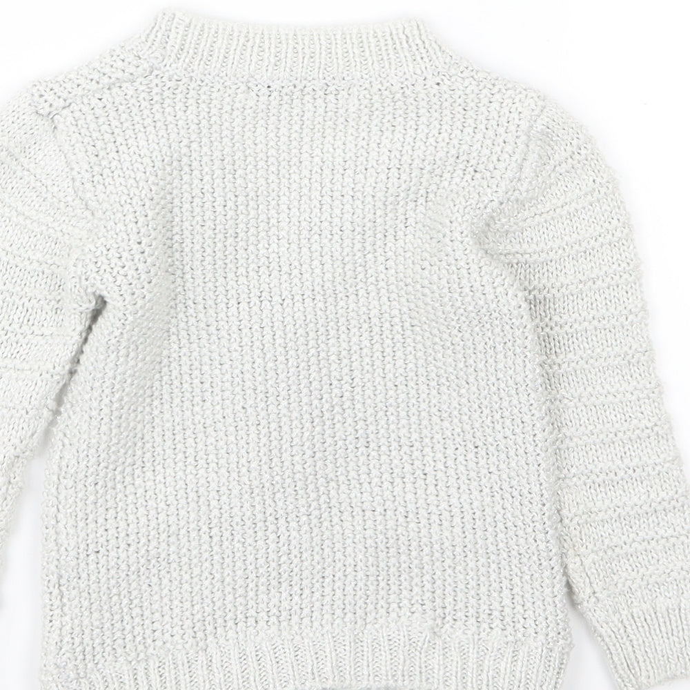 George Girls Grey  Knit Cardigan Jumper Size 18-24 Months