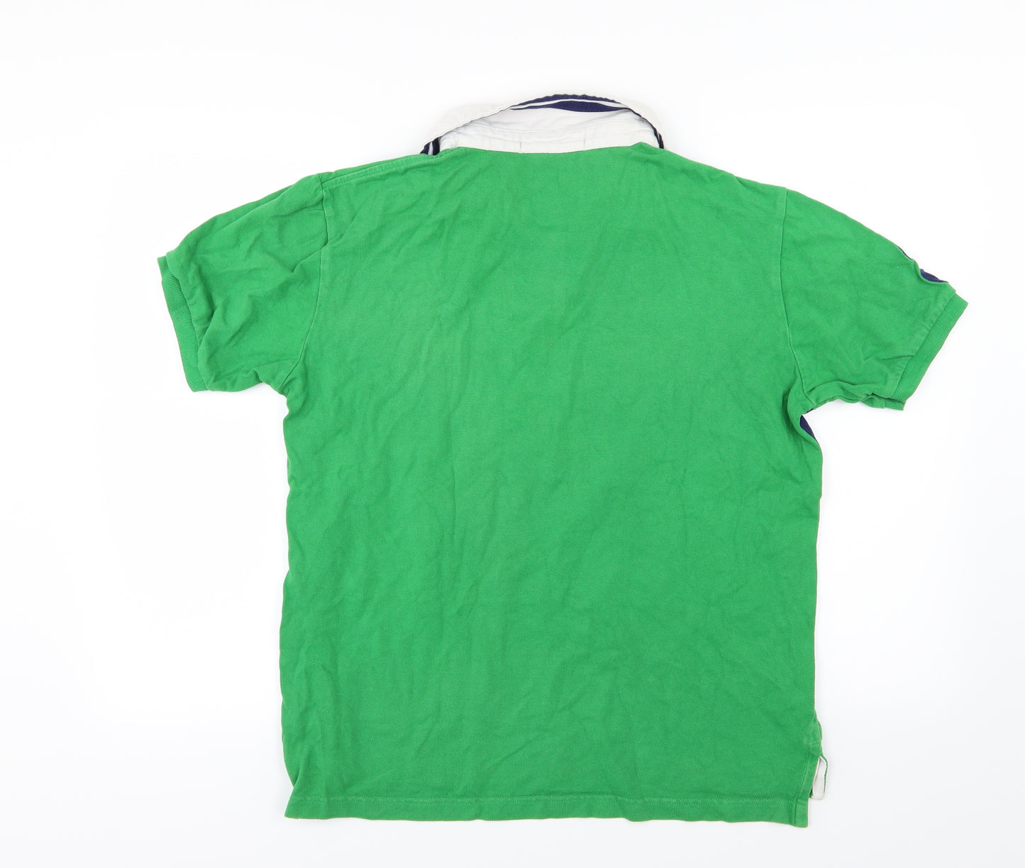 US Polo Assn. Mens Green Striped   Polo Size M
